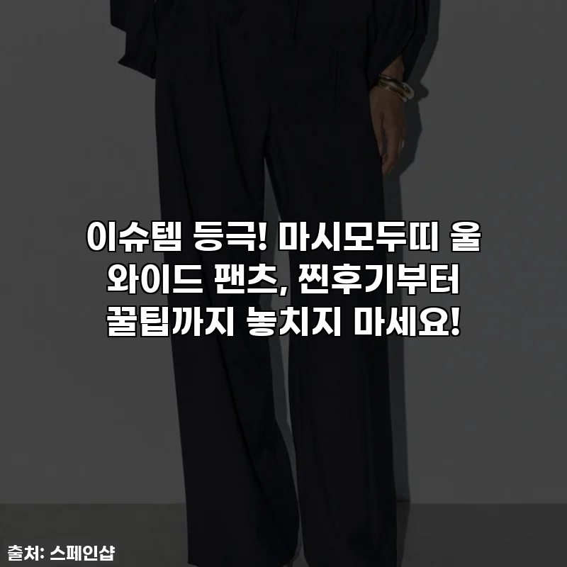 이슈템 등극! 마시모두띠 울 와이드 팬츠, 찐후기부터 꿀팁까지 놓치지 마세요!