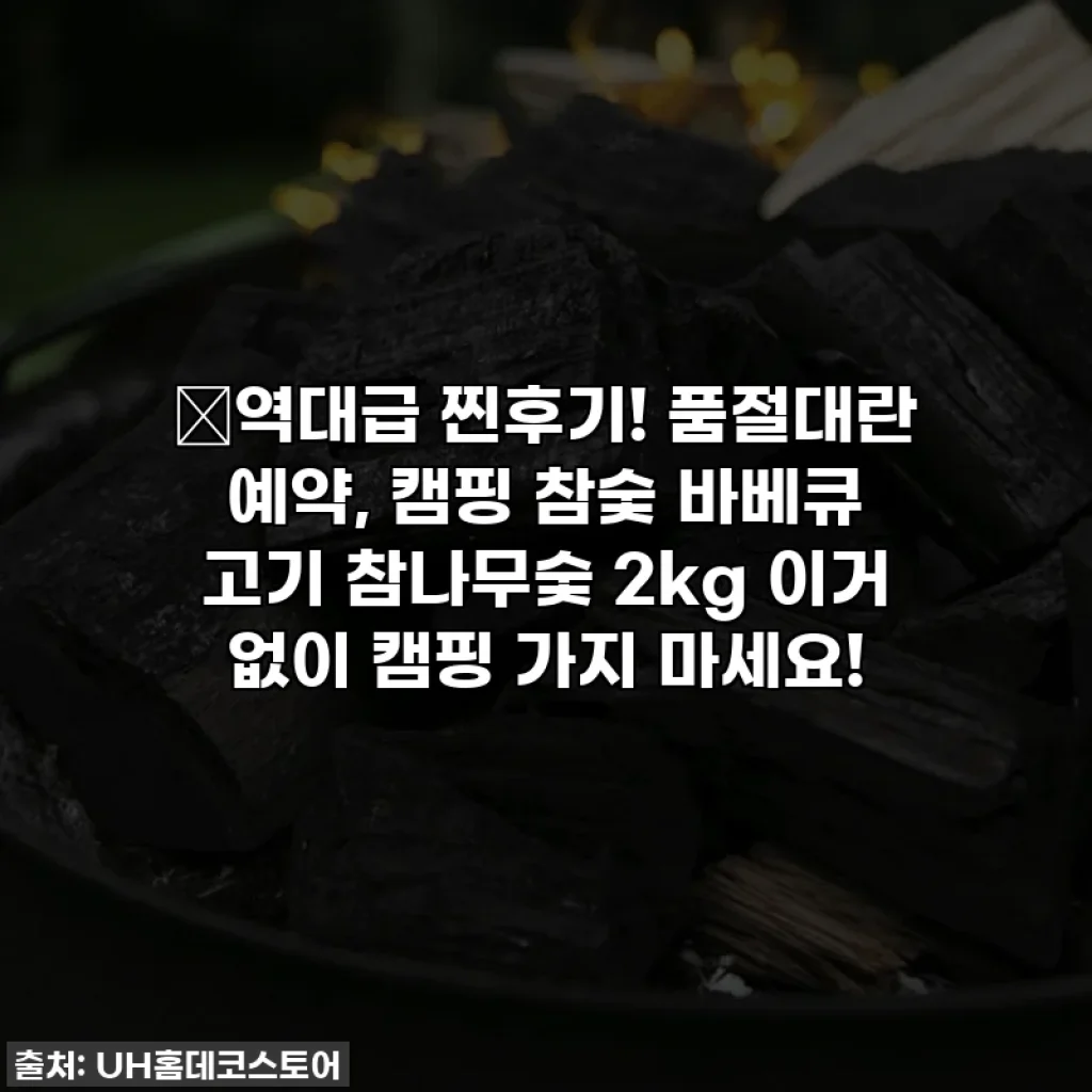 🔥역대급 찐후기! 품절대란 예약, 캠핑 참숯 바베큐 고기 참나무숯 2kg 이거 없이 캠핑 가지 마세요!