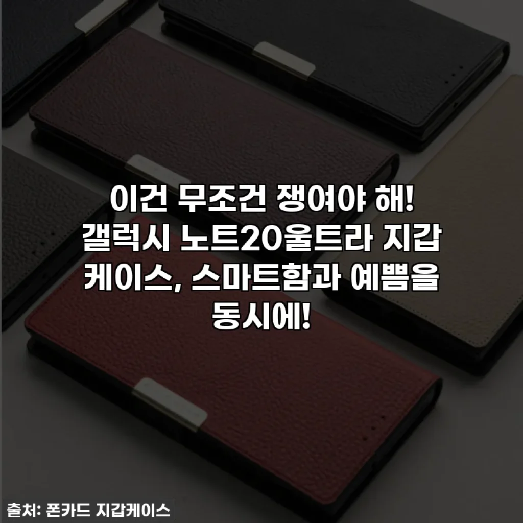 이건 무조건 쟁여야 해! 갤럭시 노트20울트라 지갑 케이스, 스마트함과 예쁨을 동시에!