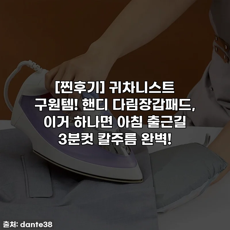 [찐후기] 귀차니스트 구원템! 핸디 다림장갑패드, 이거 하나면 아침 출근길 3분컷 칼주름 완벽!
