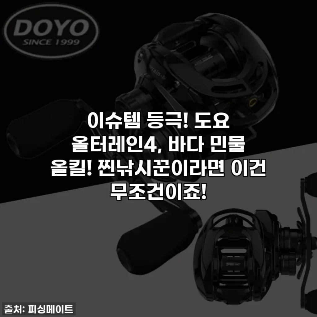 이슈템 등극! 도요 올터레인4, 바다 민물 올킬! 찐낚시꾼이라면 이건 무조건이죠!