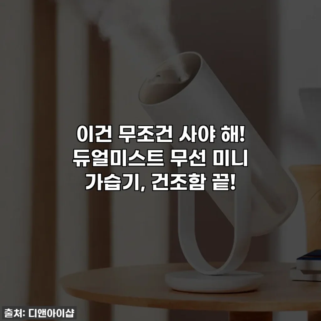 이건 무조건 사야 해! 듀얼미스트 무선 미니 가습기, 건조함 끝!