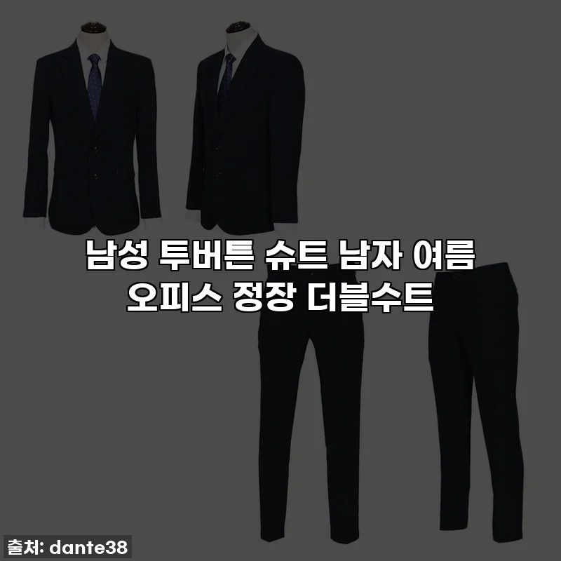 남성 투버튼 슈트 남자 여름 오피스 정장 더블수트