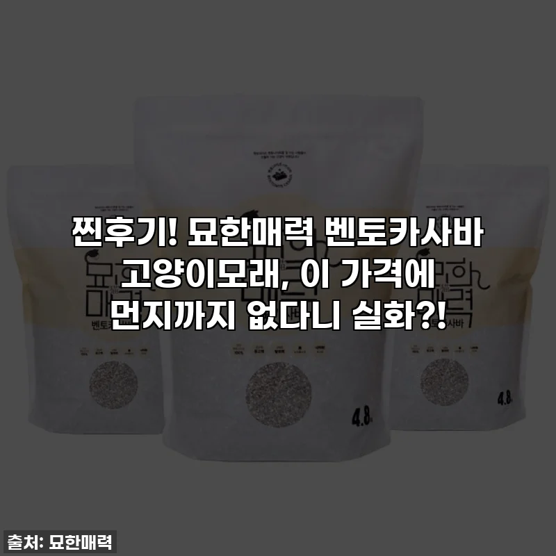 찐후기! 묘한매력 벤토카사바 고양이모래, 이 가격에 먼지까지 없다니 실화?!