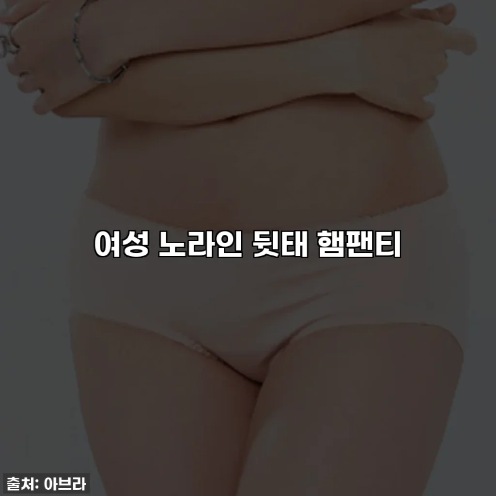 여성 노라인 뒷태 햄팬티