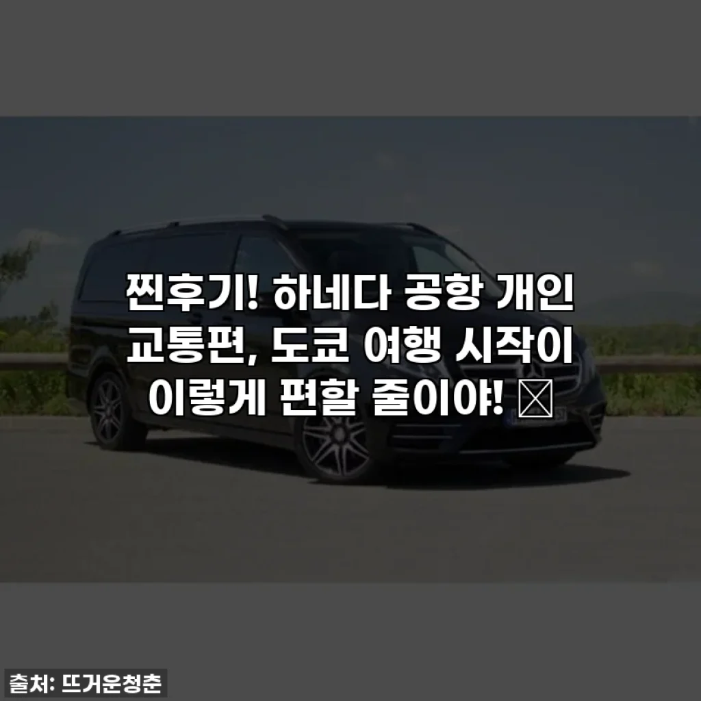 찐후기! 하네다 공항 개인 교통편, 도쿄 여행 시작이 이렇게 편할 줄이야! 🌟