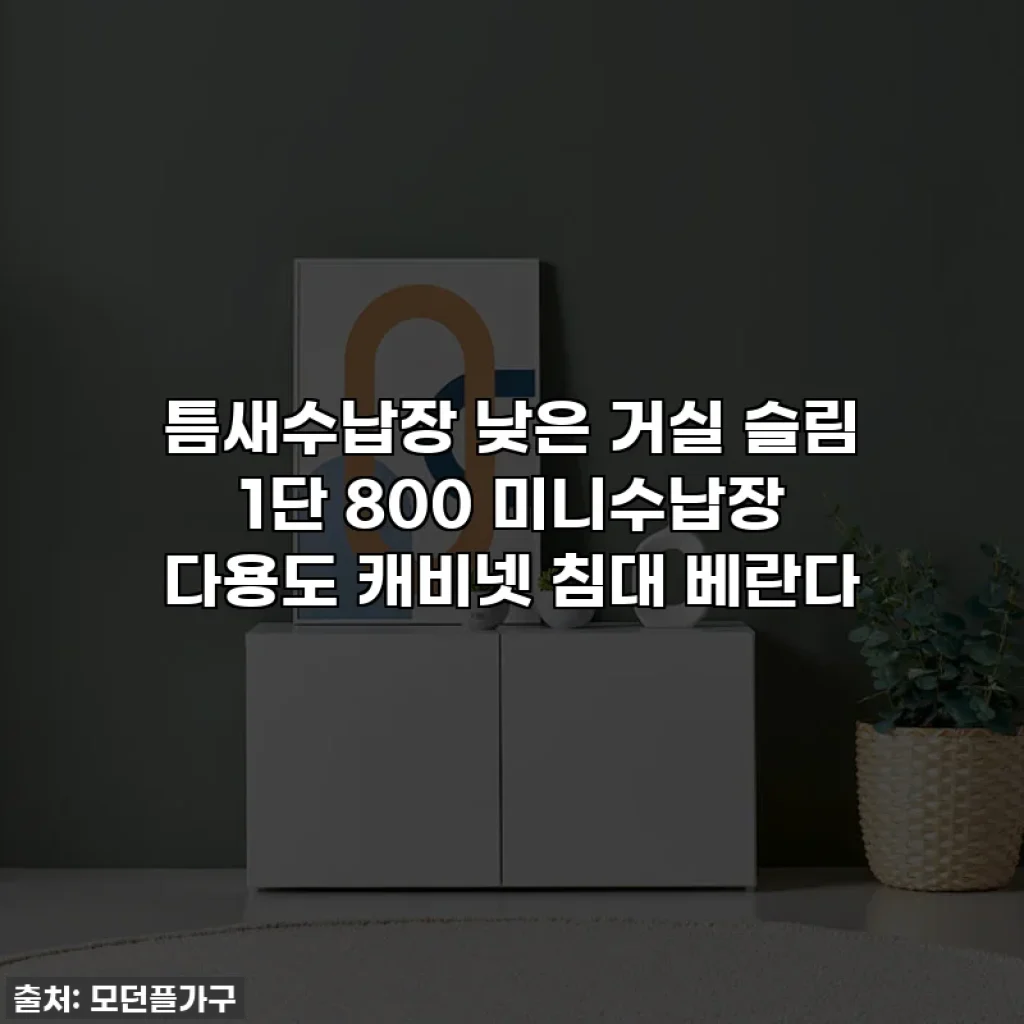 틈새수납장 낮은 거실 슬림 1단 800 미니수납장 다용도 캐비넷 침대 베란다