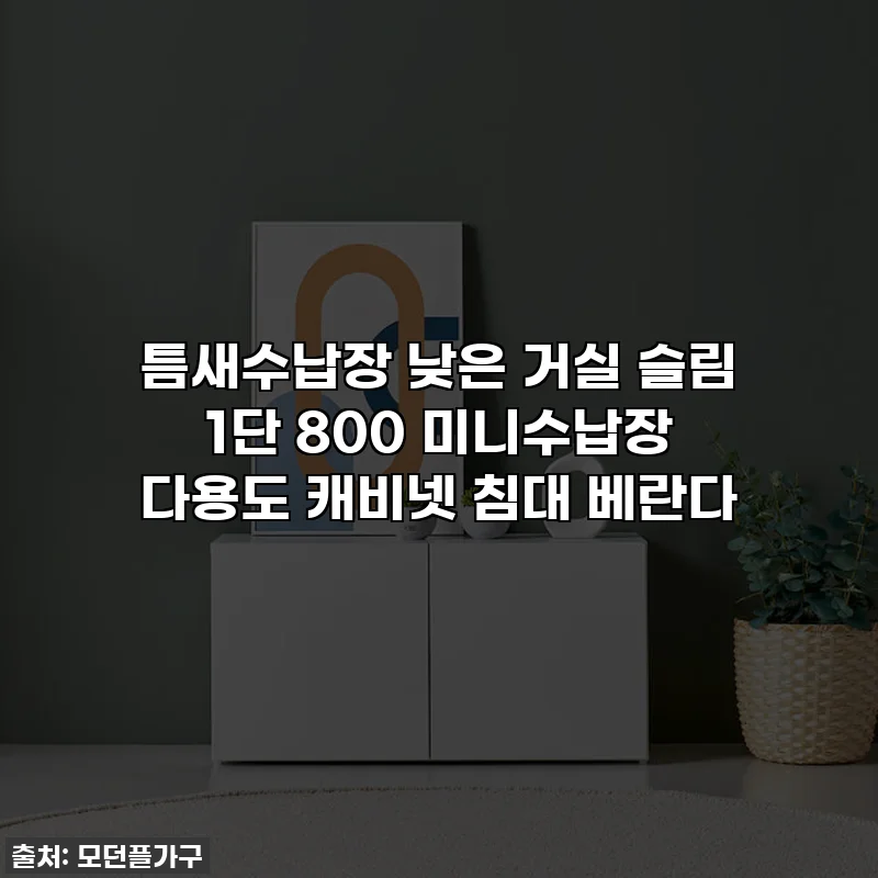 틈새수납장 낮은 거실 슬림 1단 800 미니수납장 다용도 캐비넷 침대 베란다