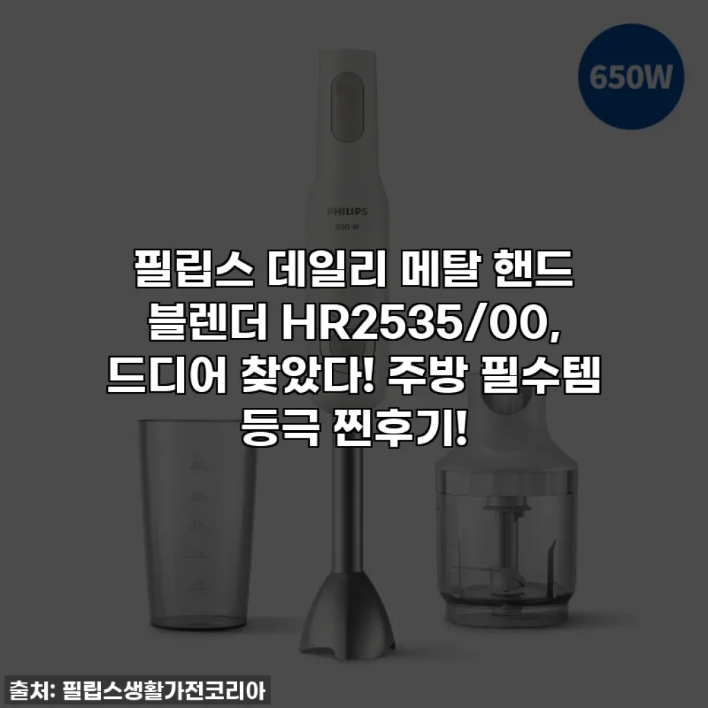 필립스 데일리 메탈 핸드 블렌더 HR2535/00, 드디어 찾았다! 주방 필수템 등극 찐후기!