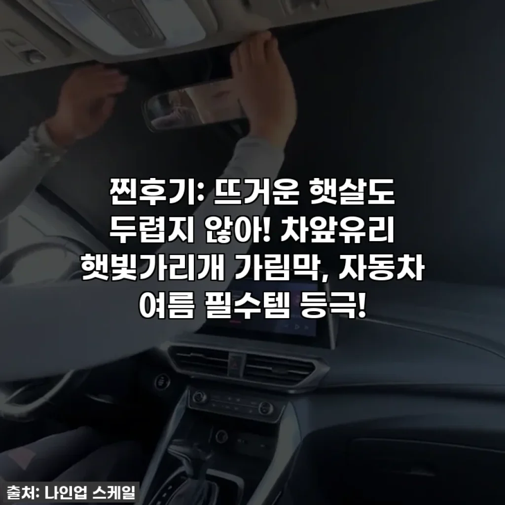 찐후기: 뜨거운 햇살도 두렵지 않아! 차앞유리 햇빛가리개 가림막, 자동차 여름 필수템 등극!