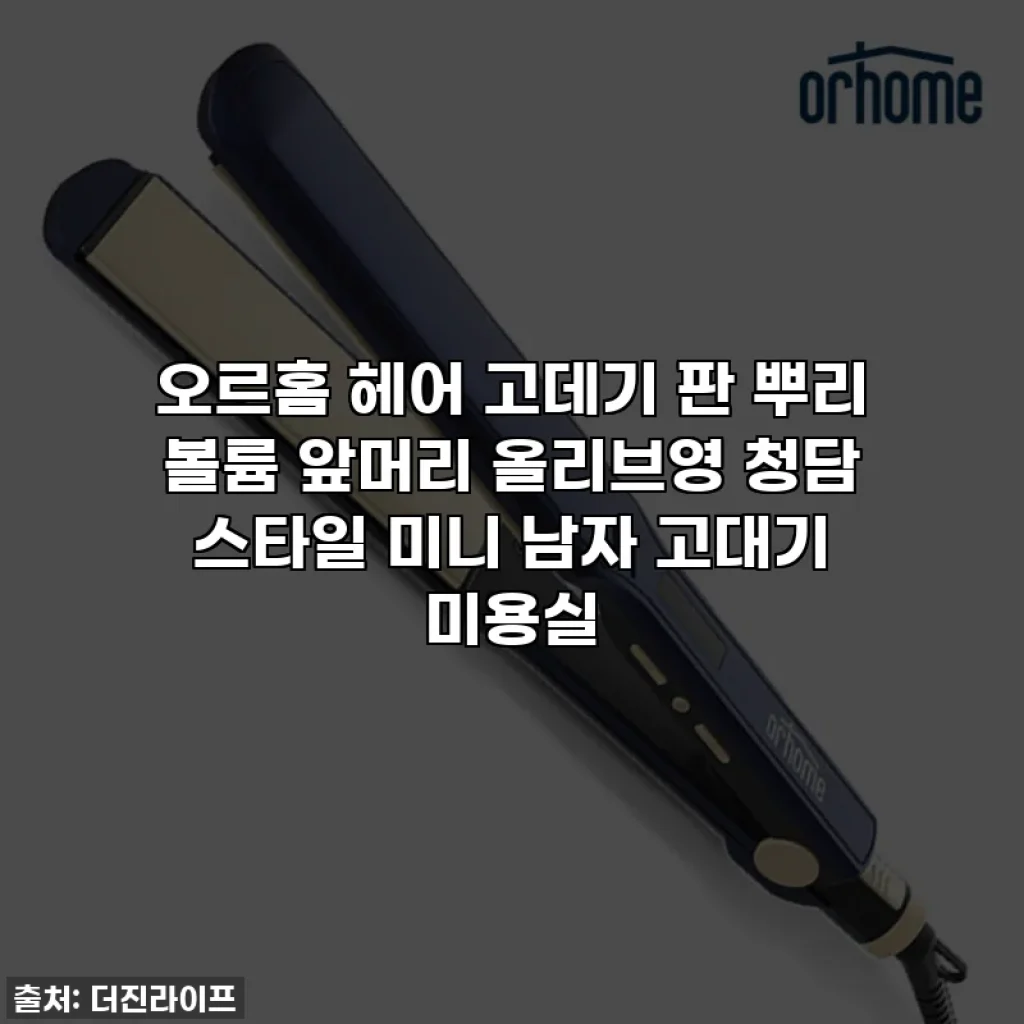 오르홈 헤어 고데기 판 뿌리 볼륨 앞머리 올리브영 청담 스타일 미니 남자 고대기 미용실