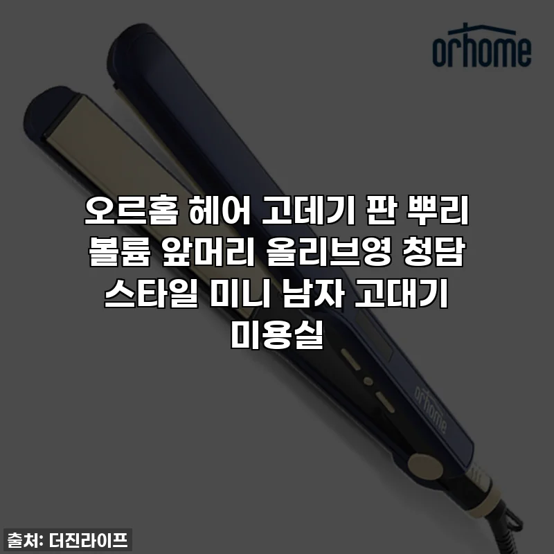 오르홈 헤어 고데기 판 뿌리 볼륨 앞머리 올리브영 청담 스타일 미니 남자 고대기 미용실