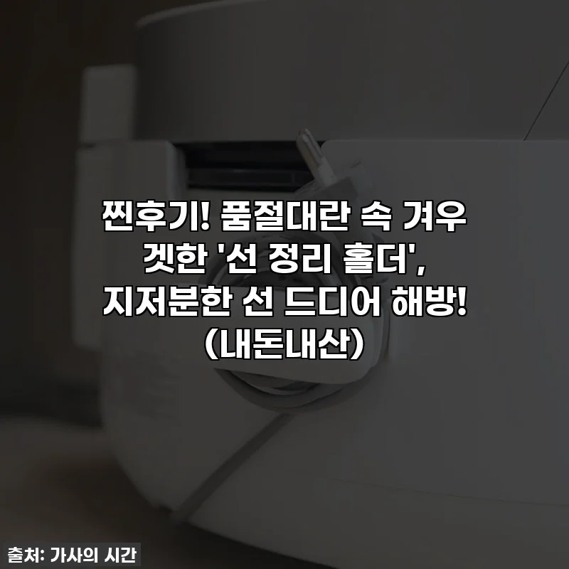 찐후기! 품절대란 속 겨우 겟한 '선 정리 홀더', 지저분한 선 드디어 해방! (내돈내산)
