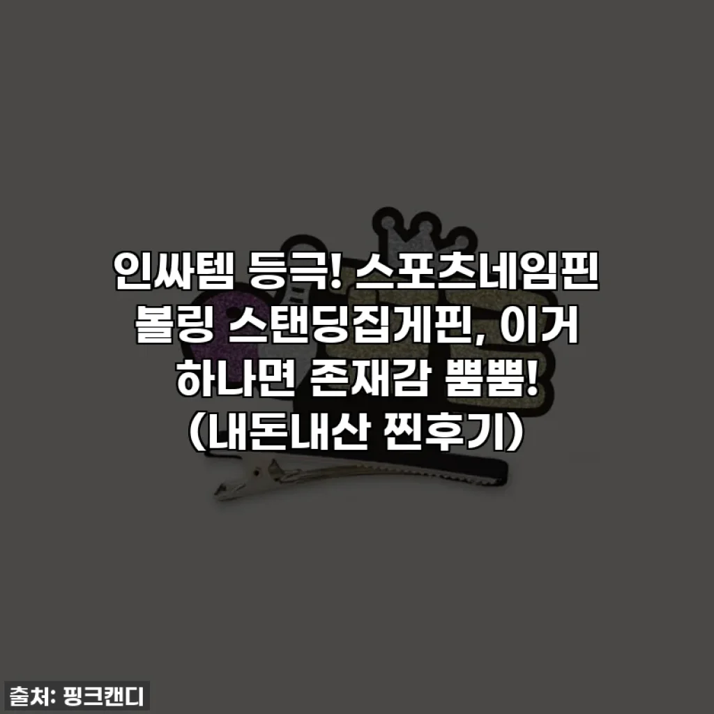 🎳인싸템 등극! 스포츠네임핀 볼링 스탠딩집게핀, 이거 하나면 존재감 뿜뿜! (내돈내산 찐후기)