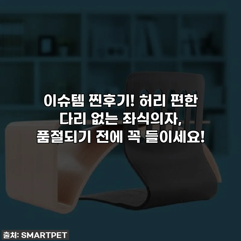 이슈템 찐후기! 허리 편한 다리 없는 좌식의자, 품절되기 전에 꼭 들이세요!