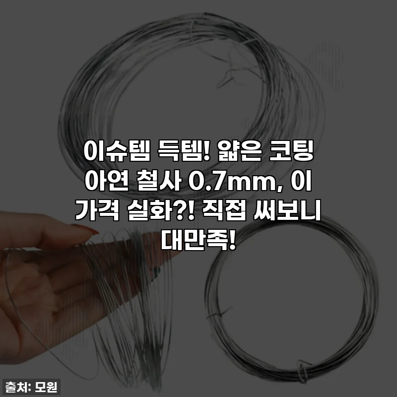 이슈템 득템! 얇은 코팅 아연 철사 0.7mm, 이 가격 실화?! 직접 써보니 대만족!