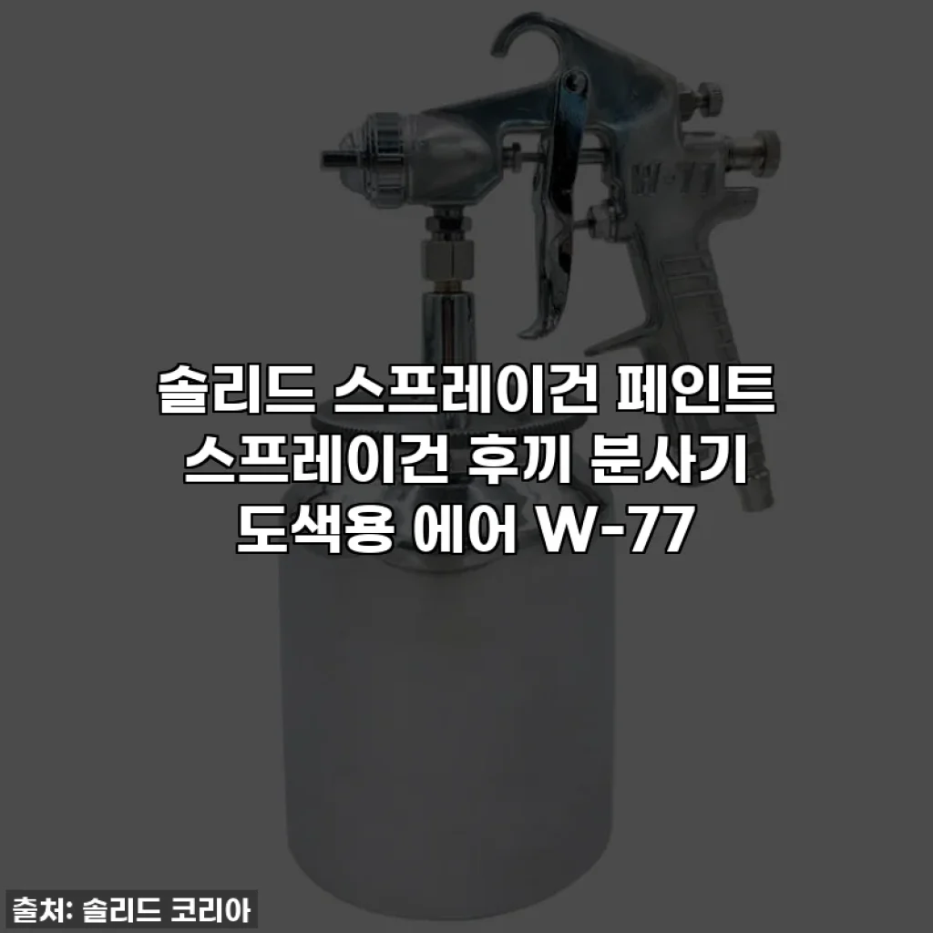 솔리드 스프레이건 페인트 스프레이건 후끼 분사기 도색용 에어 W-77