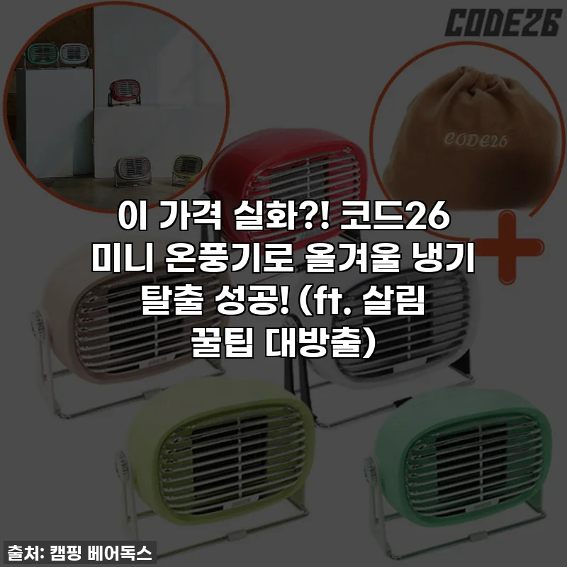 이 가격 실화?! 코드26 미니 온풍기로 올겨울 냉기 탈출 성공! (ft. 살림 꿀팁 대방출)
