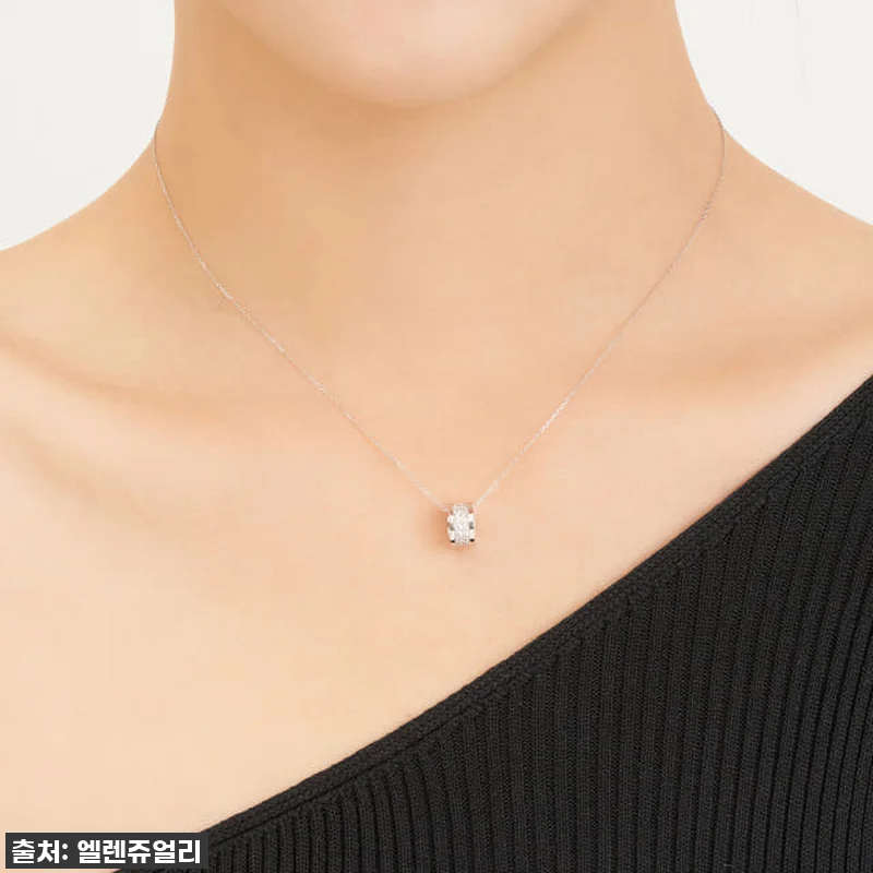 14K 화이트 서큐버스 링 금 목걸이 관련 이미지 1