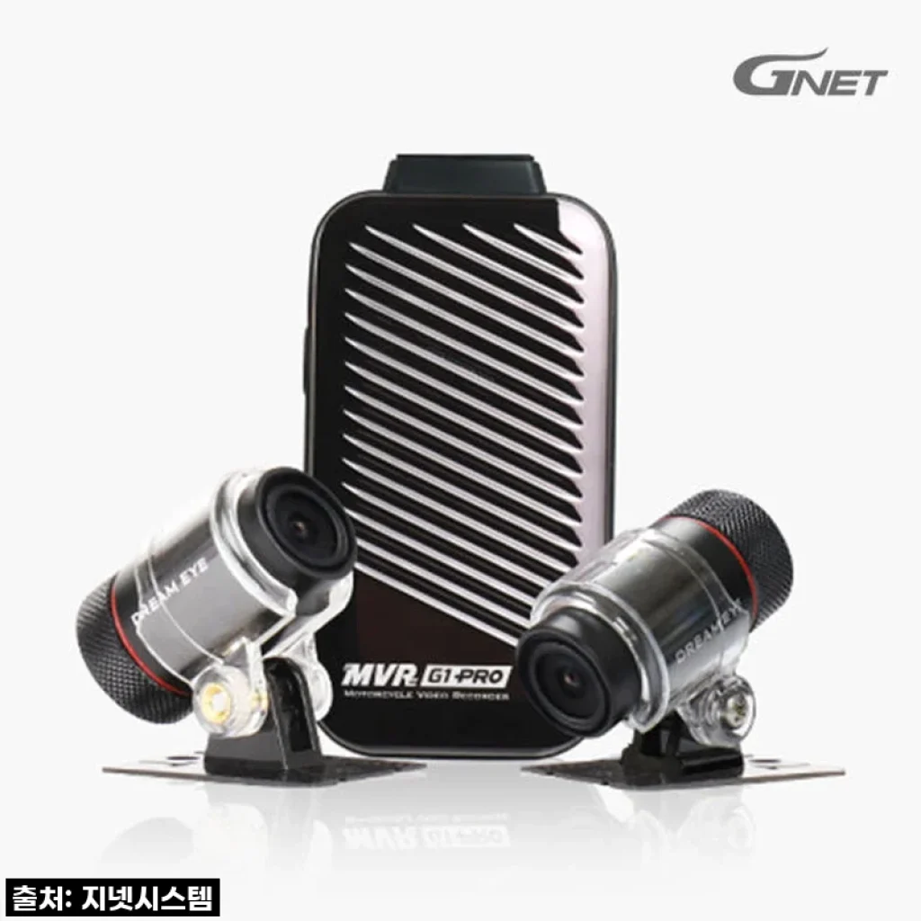 지넷 MVR G1 PRO 오토바이 바이크 블랙박스 64GB 2채널 FHD/HDR