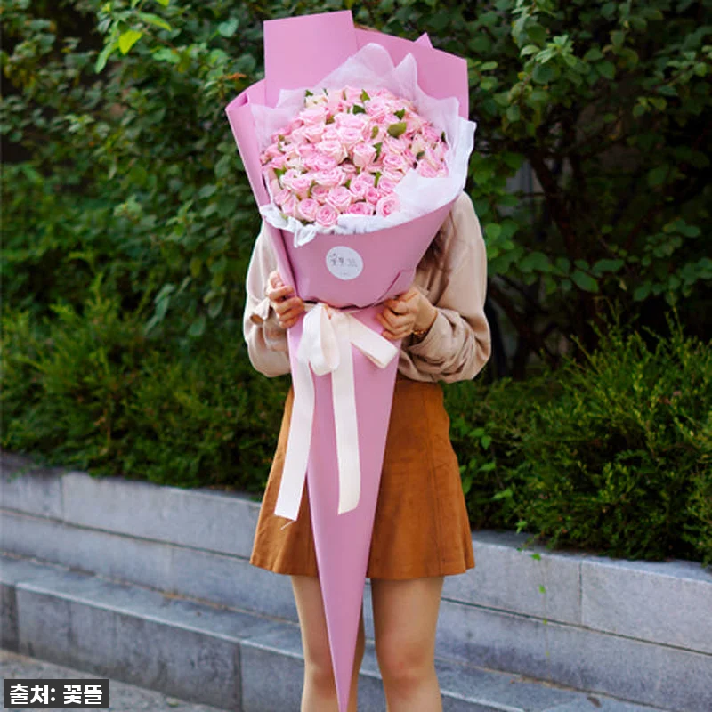 핑크 장미 100송이 대형 꽃다발 사 관련 이미지 2