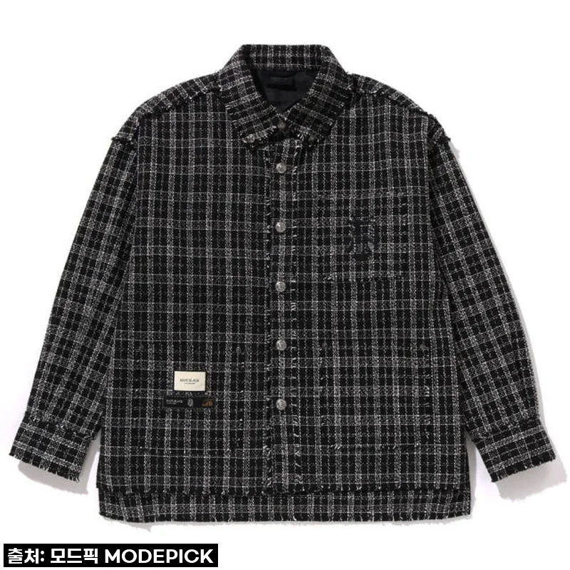 내 옷장에 찾아온 패셔니스타! 베이프 셔츠 TWEED CHECKER SHACKET 1L70-140-308, 직접 입어보니?