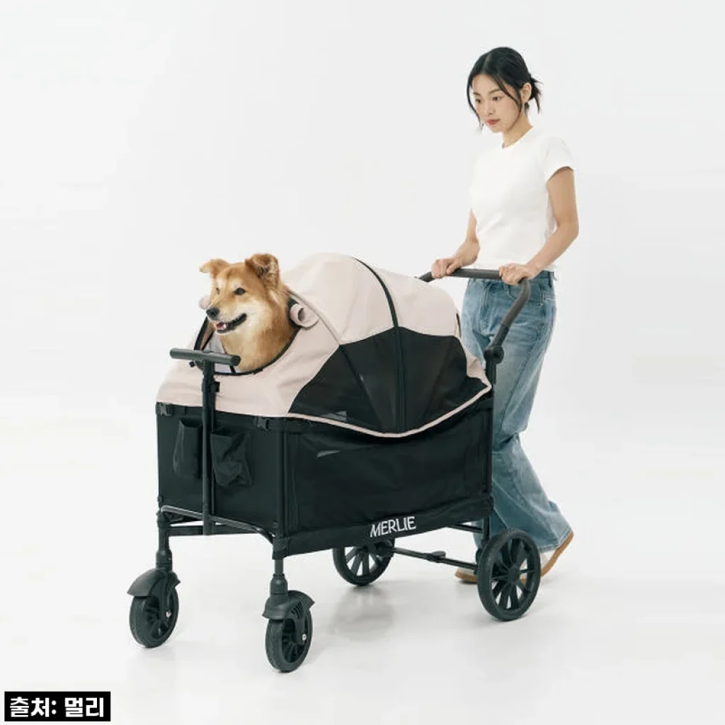 우리집 댕댕이들의 두 번째 집! 멀리 저상형 강아지유모차 웨건 개모차 MW6-람브로베이지 직접 써보니 (할인 정보까지!)