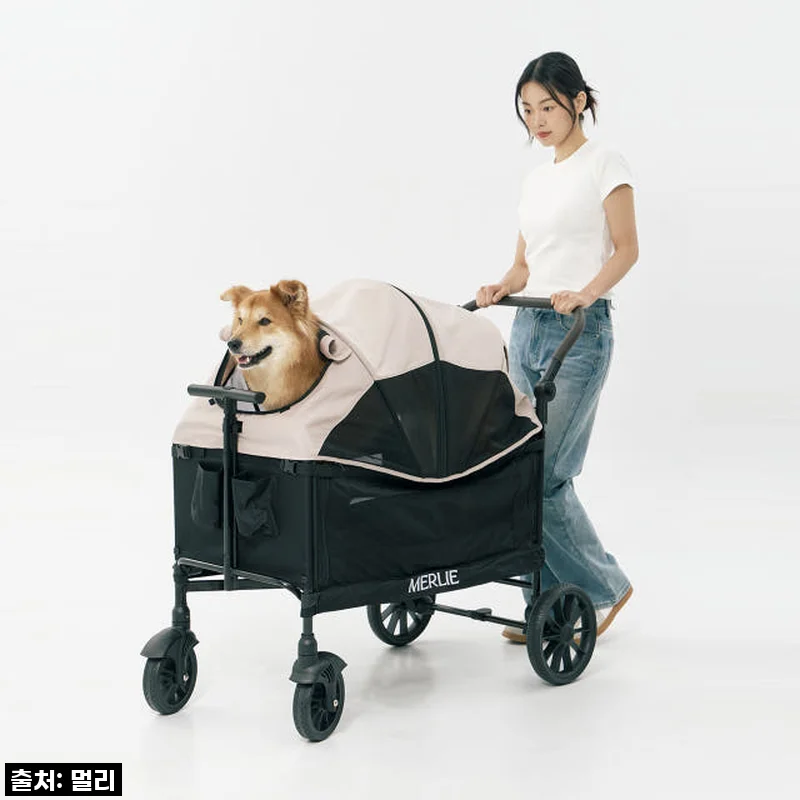 우리집 댕댕이들의 두 번째 집! 멀리 저상형 강아지유모차 웨건 개모차 MW6-람브로베이지 직접 써보니 (할인 정보까지!)