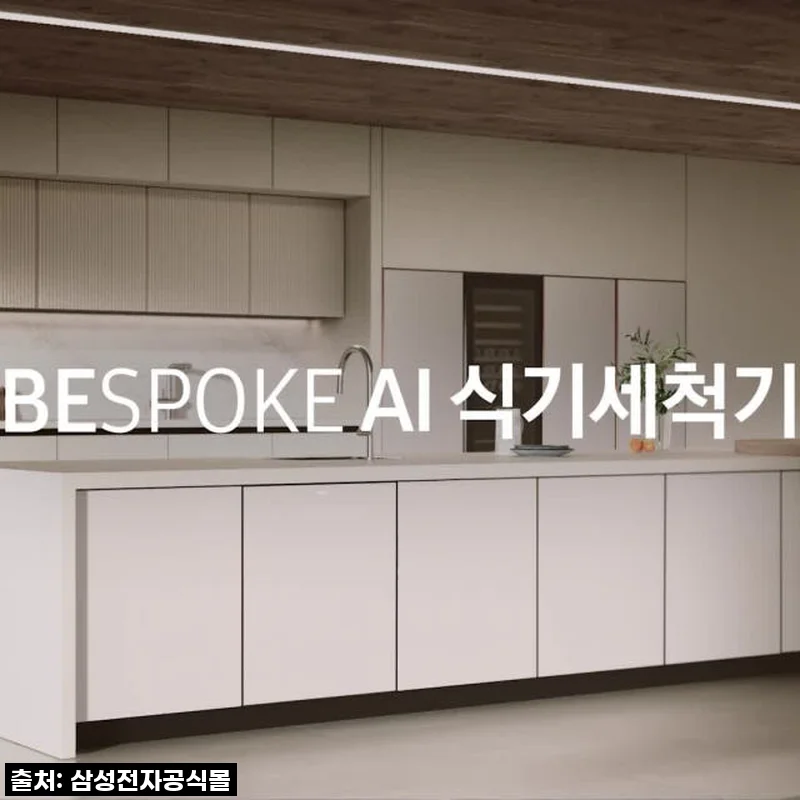 삼성 비스포크 14인용 열풍 AI 히든 식기세척기 DW80F75L1U01 사용후기