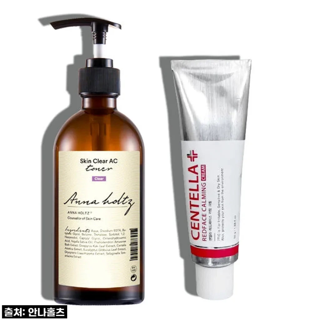 안나홀츠 여성 문제성피부 스킨 300ml & 세븐틱 붉은피부 크림 50ml 2종 세트 사용후기