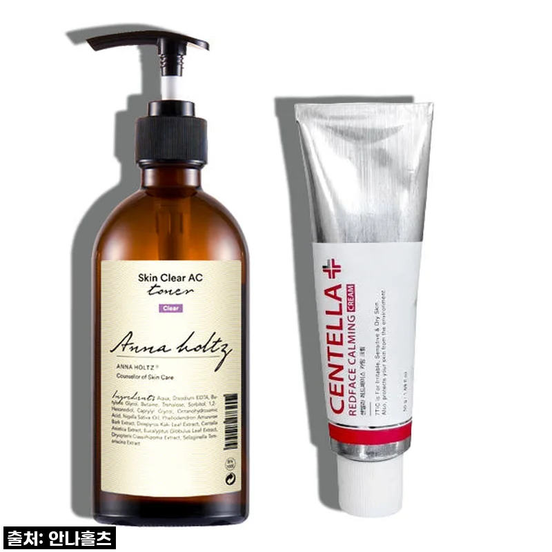 안나홀츠 여성 문제성피부 스킨 300ml & 세븐틱 붉은피부 크림 50ml 2종 세트 사용후기