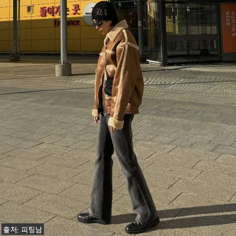남자 살루스 오버핏 겨울 양털 무스탕 관련 이미지 1