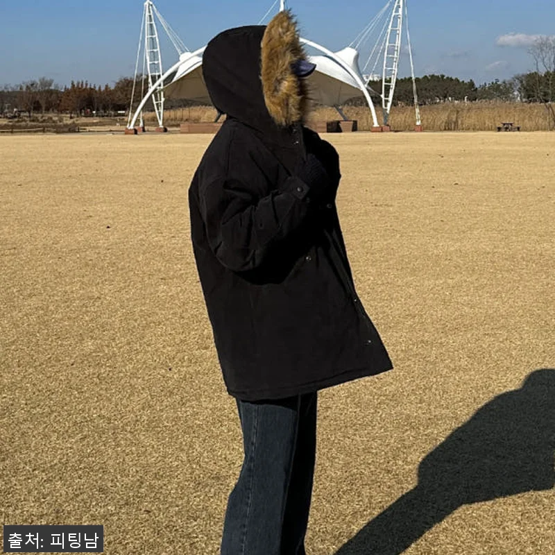 남자 리프 겨울 오버핏 해비 후드 야 관련 이미지 1