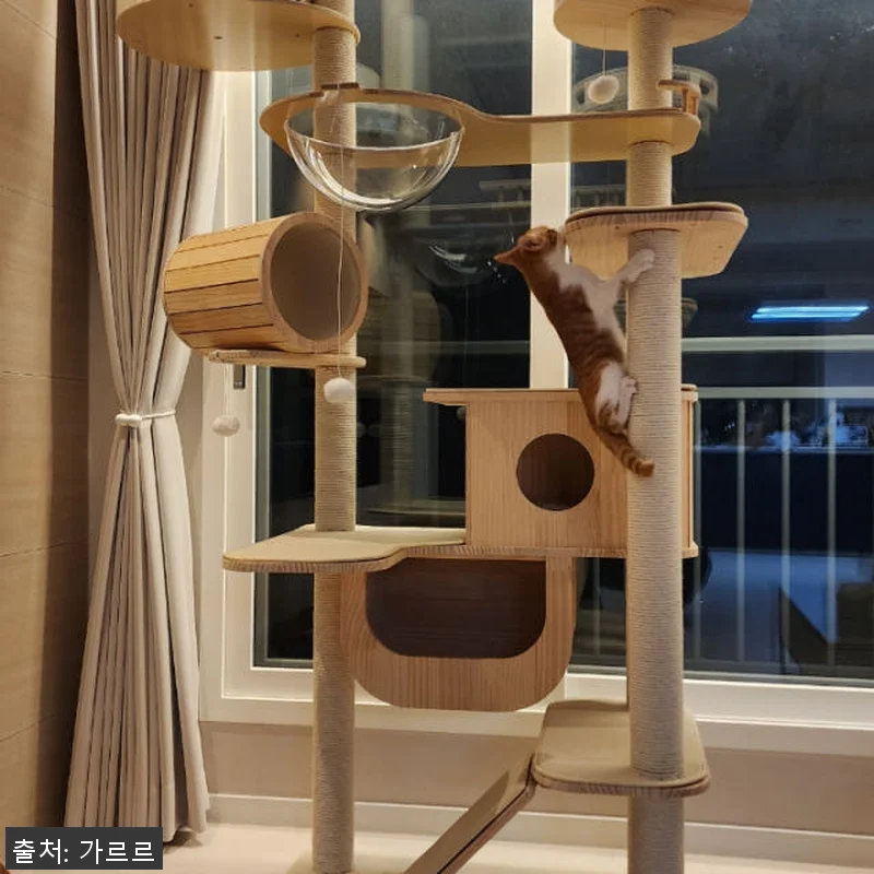 가르르 고양이 원목 캣폴 갤럭시캣타워 관련 이미지 1