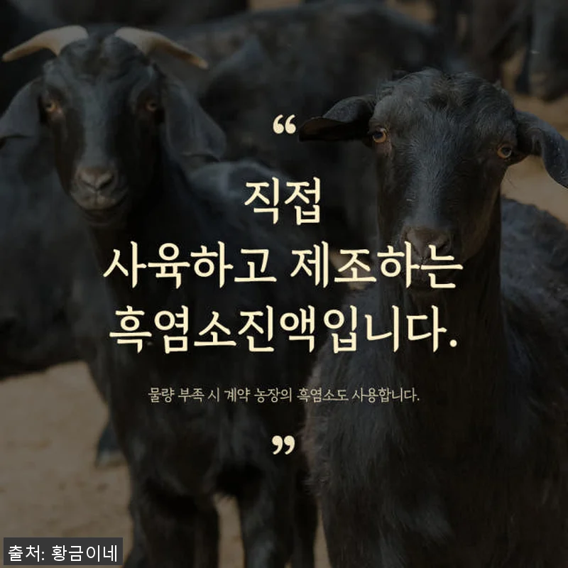 황금이네 자연방목 흑염소진액 엑기스 관련 이미지 3