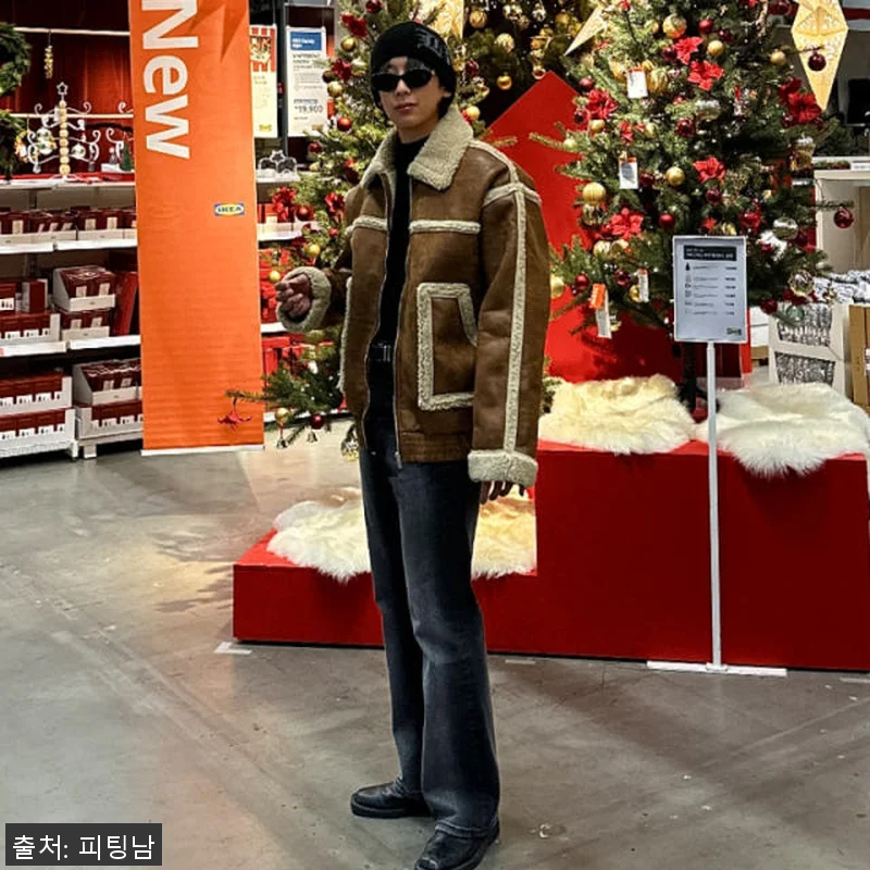 남자 살루스 오버핏 겨울 양털 무스탕 관련 이미지 3