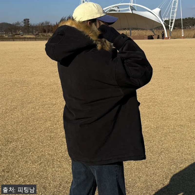 남자 리프 겨울 오버핏 해비 후드 야 관련 이미지 3