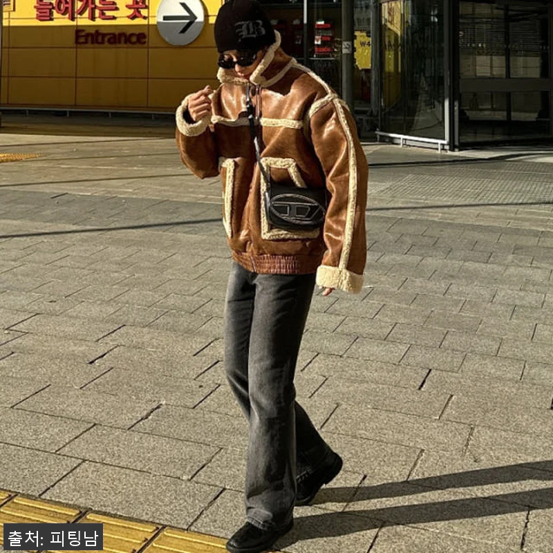 남자 살루스 오버핏 겨울 양털 무스탕 관련 이미지 8