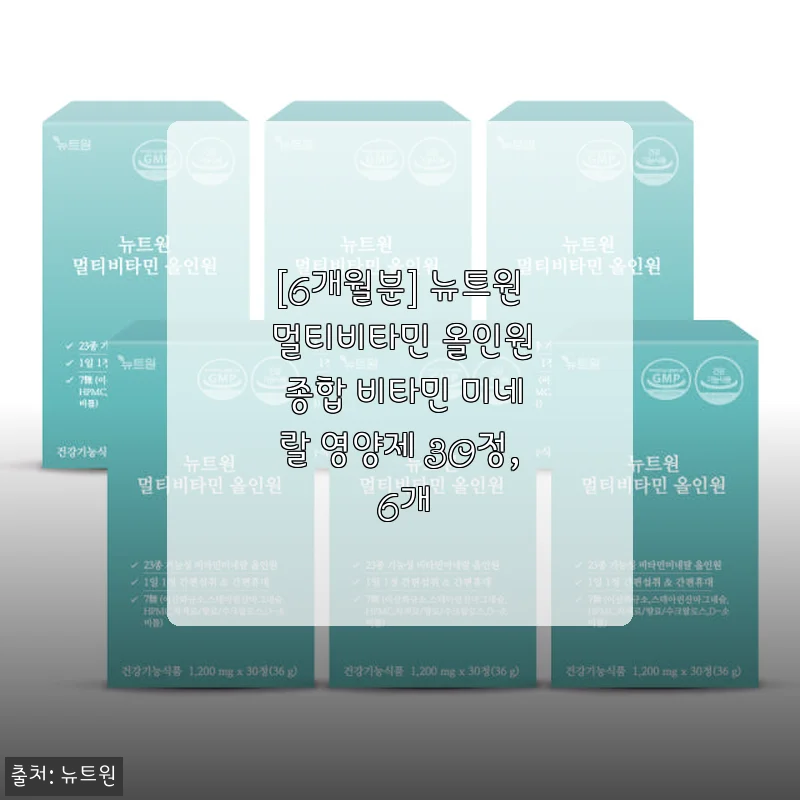 뉴트원 멀티비타민 올인원 6개월분 사용후기: 건강을 챙기는 나만의 루틴