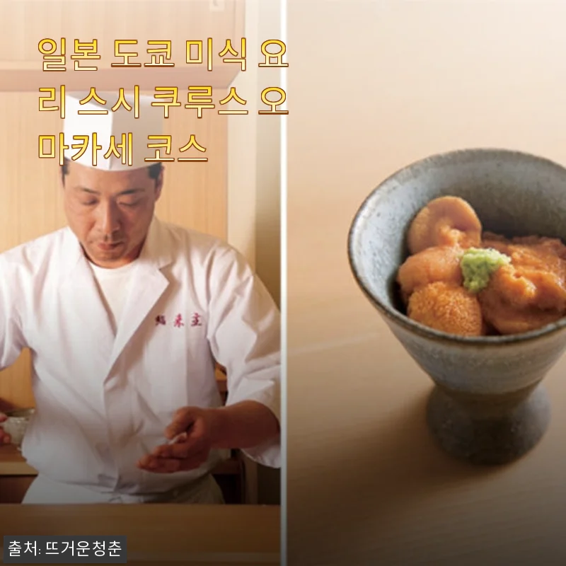일본 도쿄 미식 요리 스시 쿠루스 오마카세 코스 사용 후기