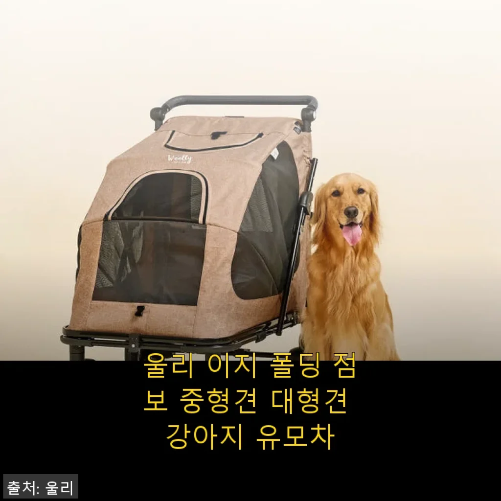 울리 이지 폴딩 점보 중형견 대형견 강아지 유모차 사용 후기