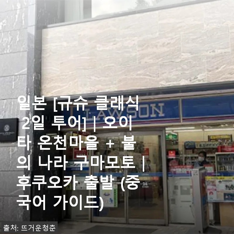일본 규슈 클래식 2일 투어 후기: 오이타 온천마을과 구마모토 여행 경험