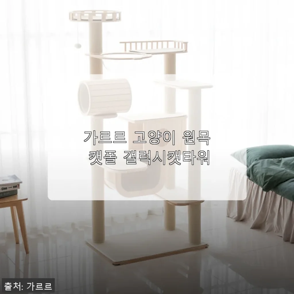 가르르 고양이 원목 캣폴 갤럭시캣타워 사용후기