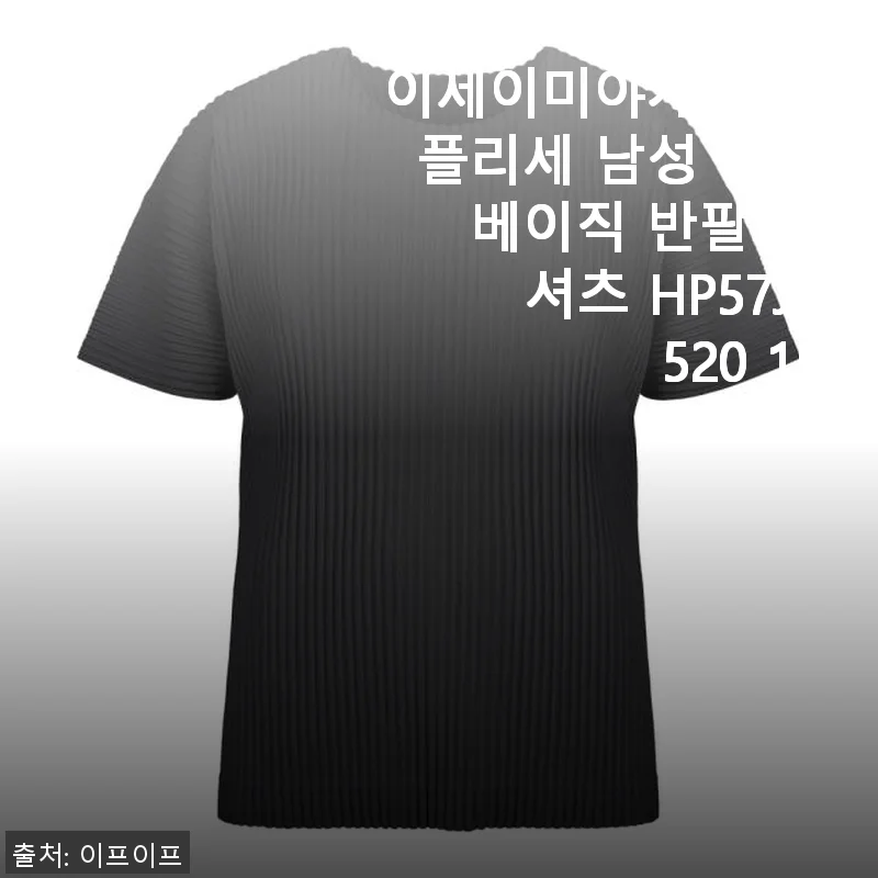 이세이미야케 옴므플리세 남성 블랙 베이직 반팔 티셔츠 사용후기