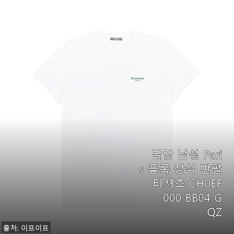 발망 남성 Paris 플록 장식 반팔 티셔츠 CH0EF000 BB04 GQZ 사용후기