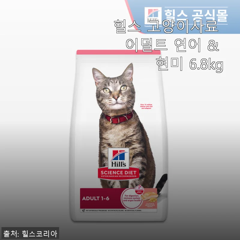 힐스 고양이사료 어덜트 연어 & 현미 6.8kg 사용후기