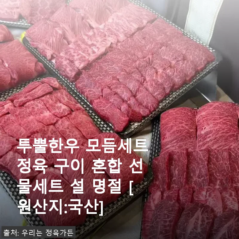 투뿔한우 모듬세트 정육 구이 혼합 선물세트 사용 후기와 구매 가이드