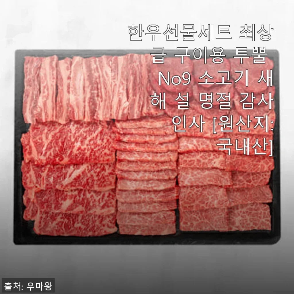 한우선물세트 최상급 구이용 투뿔 No9 소고기 사용후기와 특별한 선물 경험