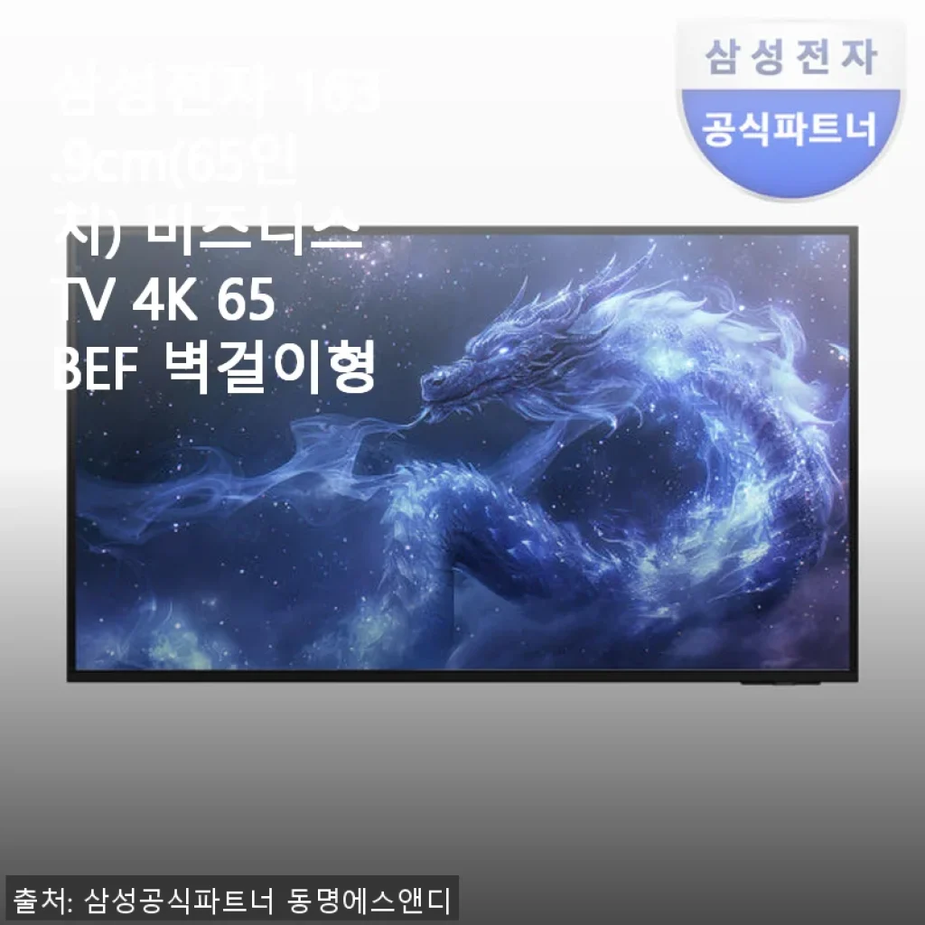 삼성전자 163.9cm(65인치) 비즈니스 TV 4K 65BEF 벽걸이형 사용후기