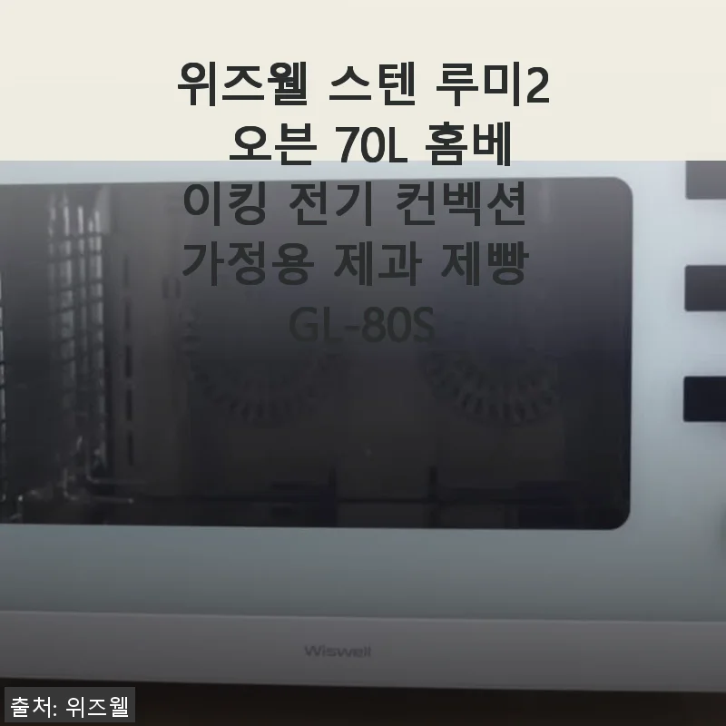위즈웰 스텐 루미2 오븐 70L 사용후기 - 홈베이킹과 요리에 딱 맞는 대용량 컨벡션 오븐